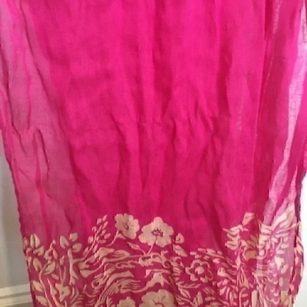 Girls Gymboree pink and tan scarf